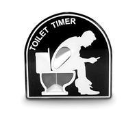 BRIOTA 5-Minute Sand Timer, Toilet Hourglass, Funny Toilet Timer, Black