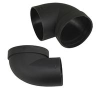 BRIOTA 75mm Heater Ducting Pipe 90 Degree Elbow Outlet Connector, Black Auto Car Heater Warm Air Ducting Pipe Outlet Connector for Eberspaecher Webasto Heater, Ventilation Joint Tube