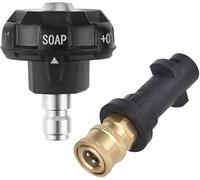 BRIOTA Pressure Washer Gun Adapter for Karcher K2 K3 K4 K5 K6 K7 High Pressure Washer, 1/4'' Quick Connect Fitting, Quick Connect Adapter with 6-in-1 Pressure Washer Spray Nozzle Multi-Degree
