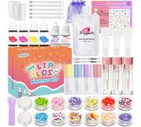 BRIPATI DIY Lip Gloss Making Kit - Lip Gloss Supplies to Make Your Own Lip Gloss, Lip Gloss Making Supplies Set DIY Lip Gloss Kit for Girls, Beginner