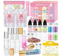BRIPATI DIY Lip Gloss Making Kit, Roller Bottle Lip Oil Maker Set for Girls