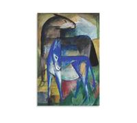 BriRU Expressionist Franz Marc's Two Blue Donkeys Poster Poster Painting Canvas Wall Art Living Room Posters Painting 24x36inch(60x90cm)