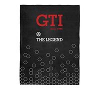 BRISA VW CollectioBRISA VW Collection Volkswagen Soft Cuddly fluffy Fleece Blanket throw in T1 Bus & Beetle Design (150x200 cm/59x78.7 in.) (GTI/Black)