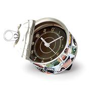 BRISA VW Collection Volkswagen Table Clock, Magnet Clock, MyClock also customizable, Photo Gift in T1 Bus, Beetle, GTI Design (Stamps/Multicolor)