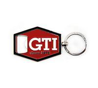 BRISA VW Collection - GTI Hexagon Bottle Opener Keyring | Volkswagen Hexagon Bottle Opener Keyring, robust Opener for Beer Bottles, Enameled Zinc Alloy, Red