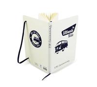 BRISA VW Collection - T1 Bus Camper A5 Hardcover Notebook | Volkswagen A5 Hardcover Notebook, Lined, 192 Pages with Elastic Closure and Bookmark, The Ultimate Ride/White