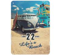 BRISA VW Collection - T1 Bus Camper Adjustable Perpetual Calendar | Volkswagen Adjustable Perpetual Calendar, Adjustable Date, Wall Decor for Hanging in Office, Home, Beach Life/Colorful