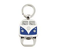 BRISA VW Collection - Volkswagen Keychain Ring Keychain Accessory Keyholder with Bottle Opener in T1 Bus Campervan Design (Blue)