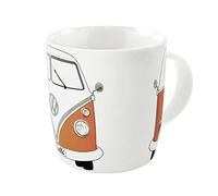 BRISA VW Collection - T1 Bus Camper Ceramic Coffee Mug, 370 ml | Volkswagen Ceramic Coffee Mug, 370 ml, dishwasher and microwave safe, retro kitchen/camping style, Bus Front/Orange