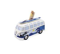 BRISA VW Collection - Volkswagen Savings Bank Piggy Bank Money Coin Box with Surfboard in T1 Bus Samba Design (Surf/Blue)