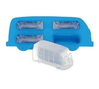 Brisa VW Collection - T1 Bus Camper Silicone Ice Cube & Baking Mold | Volkswagen Silicone Ice Cube & Baking Mold, Ice Maker, Cake Mold, Chocolate Mold (4x), Oven Safe, Summer Parties, Light Blue