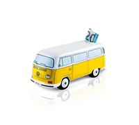 BRISA VW Collection - T2 Bus Camper Money Bank | Volkswagen Coin Bank, Reusable Collectible Gift Money Collector Retro Decor, Ceramic, Orange