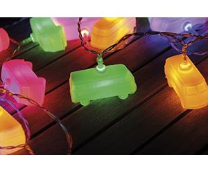BRISA VW Collection - Volkswagen 3D Indoor Battery String Lights Party Fairy Lighting T1 Bus Campervan Design (Classic Bus/Multicolor/9.8 feet/3m)