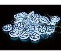 BRISA VW Collection - Volkswagen 3D Indoor Battery String Lights Party Fairy Lighting VW Design (VW Logo/White/9.8 feet/3m)