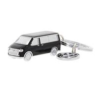 BRISA VW Collection - Volkswagen 3D Metal Keyring Keychain Accessory in T5/T6 Bus Campervan Design (Classic Bus/Black)