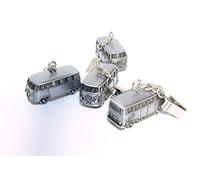 BRISA VW Collection - Volkswagen 3D Tablecloth Weights with Clips in T1 Bus Design (4-Piece Set/Antique Silver Optic)