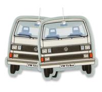 BRISA VW Collection - Volkswagen Air Freshener, Room Freshener, Deodorizer for Cars T3 Bus Vanagon Motif (Piña Colada/White/Set of 2)