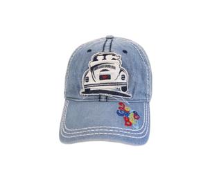 BRISA VW Collection - Volkswagen Baseball Cap Military Cap Hat Headwear with Beetle Bug Motif (Love That Bug/Blue)