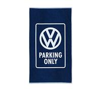 BRISA VW Collection - Volkswagen Beach Bath Sauna Towel in VW Logo Design (Parking Only/Blue)