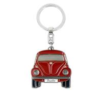 BRISA VW Collection - Volkswagen Enamel Metal Keyring Keychain Accessory Keyholder in Beetle Bug Design (Front/Red)