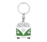 BRISA VW Collection - Volkswagen Enamel Metal Keyring Keychain Accessory Keyholder in T1 Bus Design (Front/Green)