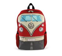 BRISA VW Collection Volkswagen Hiking Laptop University Backpack in T1 Bus Campervan Design (15 L/4 gal/Small) (Red)