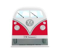 BRISA VW Collection - Volkswagen Hippie Bus T1 Camper Van Ice Scraper, Windscreen Scraper, Ice and Snow Remover, Winter Car Accessories (Front/Red)
