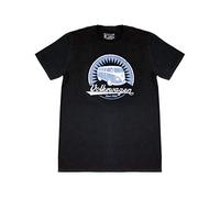 BRISA VW Collection - Volkswagen Hippie Bus T1 Camper Van T-Shirt Unisex with Vintage/Retro Design (L/Vintage Logo/Black)