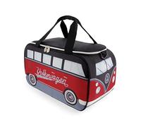BRISA VW Collection - Volkswagen Insulated Cool-Warm Thermo Picnic Lunch Bag Box for Food in T1 Bus Design (Black & Red/25 Liters/6.6 Gallons)