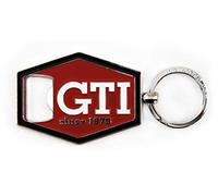 BRISA VW Collection - Volkswagen Keychain Ring Keychain Accessory Keyholder with Bottle Opener in GTI Design (Hexagon/Red)