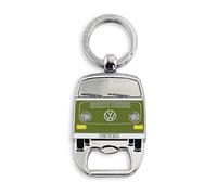 BRISA VW Collection - Volkswagen Keychain Ring Keychain Accessory Keyholder with Bottle Opener in T2 Bus Campervan Design (Green)