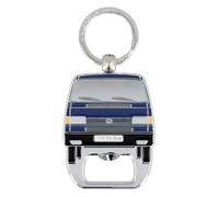 BRISA VW Collection - Volkswagen Keychain Ring Keychain Accessory Keyholder with Bottle Opener in T4 Bus Campervan Design (Blue)