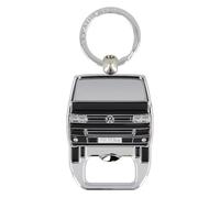 BRISA VW Collection - Volkswagen Keychain Ring Keychain Accessory Keyholder with Bottle Opener in T5 Bus Campervan Design (Black)