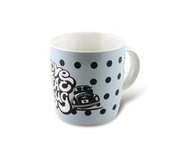 BRISA VW Collection - Volkswagen Large Ceramic Coffee-Tea-Cappuccino Mug Cup in Beetle Bug Design (370 ml/12.5 fl oz/Love That Bug/Blue)