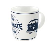 BRISA VW Collection - Volkswagen Large Ceramic Coffee-Tea-Cappuccino Mug Cup in T1 Bus Design (370 ml/12.5 fl oz/The Ultimate Ride/White)