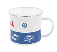 BRISA VW Collection - Volkswagen Large Enamel Coffee-Tea Mug Cup for Camping & Outdoor T1 T2 T3 T4 T5 Bus (500 ml/16.9 fl oz/Bulli Driver/Multicolor)