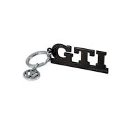 BRISA VW Collection - Volkswagen Metal Keychain Keyring Keychain Accessory Keyholder in GTI Design (Lettering Black)