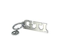 BRISA VW Collection - Volkswagen Metal Keychain Keyring Keychain Accessory Keyholder in GTI Design (Lettering Silver)