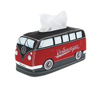 BRISA VW Collection Volkswagen Neoprene Cosmetic Napkin Dispenser Paper Tissue Box for Bathroom in T1 Bus Campervan Design (Red/Black)