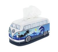 BRISA VW Collection Volkswagen Neoprene Cosmetic Napkin Dispenser Paper Tissue Box for Bathroom in T1 Bus Campervan Design (Surf/Blue)