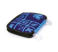 BRISA VW Collection - Volkswagen Neoprene Money Bag Purse Wallet in T1 Bus Design (Surf/Blue)