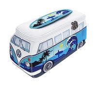 BRISA VW Collection - Volkswagen Neoprene Universal Makeup Cosmetic Travel Pharmacy Bag Pouch T1 Campervan Bus (Surf/Blue/Small)