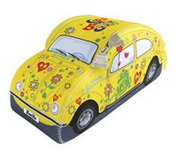 BRISA VW Collection - Volkswagen Neoprene Universal Makeup Cosmetics Toiletry Travel Pharmacy Bag in Beetle Design (Flower/Yellow/Small)