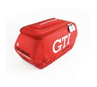 BRISA VW Collection - Volkswagen Neoprene Universal Makeup Cosmetics Toiletry Travel Pharmacy Bag in GTI Design (Hexagon/Red/Large)