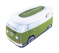 BRISA VW Collection - Volkswagen Neoprene Universal Makeup Cosmetics Toiletry Travel Pharmacy Bag in T2 Bus Design (Green & White/Large)