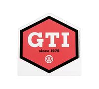 BRISA VW Collection - Volkswagen Polycarbonate Ice Scraper Windshield Scraper Snow Remover Winter Car Accessory in GTI Design (Hexagon/Red)