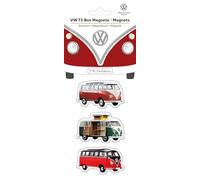 BRISA VW Collection - Volkswagen Refrigerator Office Pinboard Magnets with T1 Bus Motifs (3-Piece Set/Camper/Multicolor)