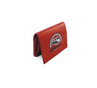 BRISA VW Collection - Volkswagen Retro Vintage Money Bag Purse Wallet Made of Tarpaulin with T1 Bus Campervan Design (Vintage/Red)
