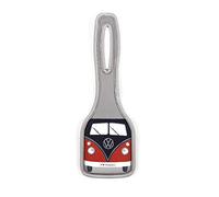 BRISA VW Collection - Volkswagen Suitcase Luggage Address Tag Travel Label with T1 Bus Campervan Design (Classic Bus/Red & Black)