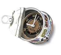 BRISA VW Collection Volkswagen Table Clock, Magnet Clock, MyClock also customizable, Photo Gift in T1 Bus, Beetle, GTI Design (Bus Stamps/Multicolor)